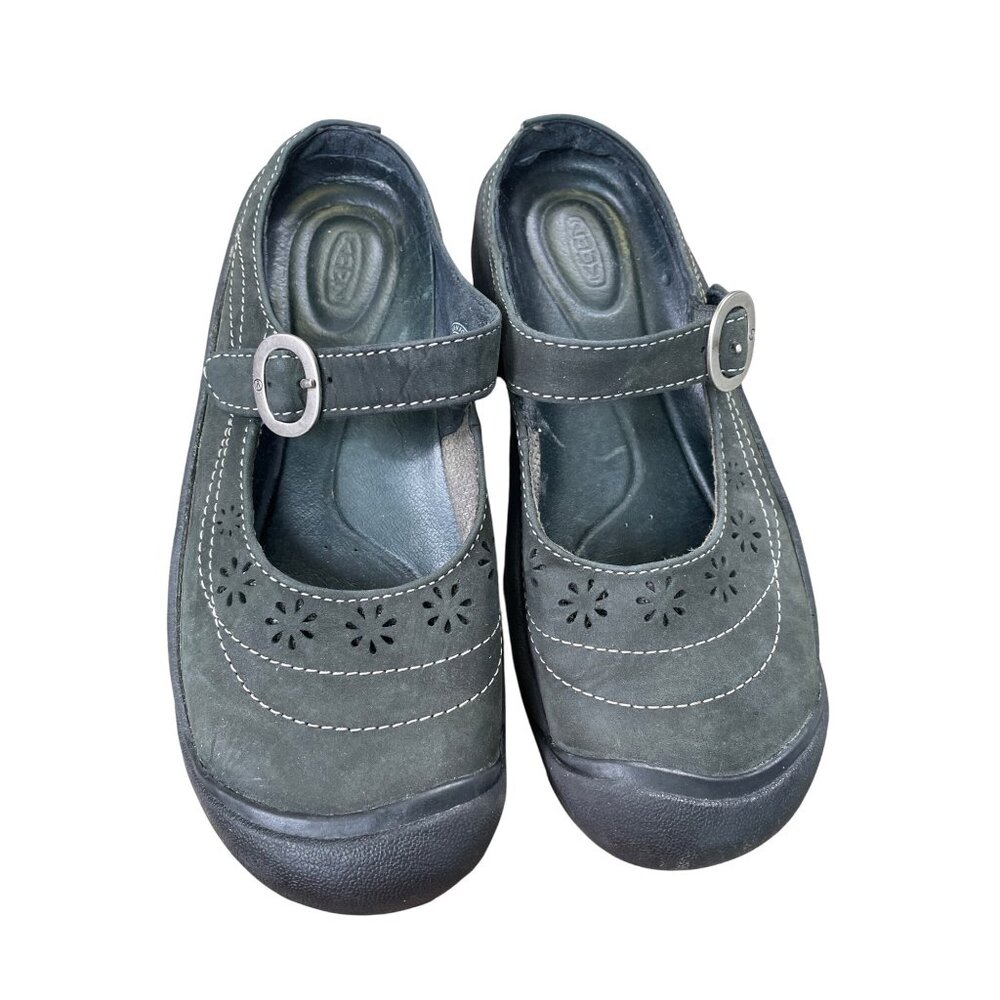 Keen Womens brown black leather Mary Jane sandals shoes size 7 SKU 8900 - Picture 16 of 16